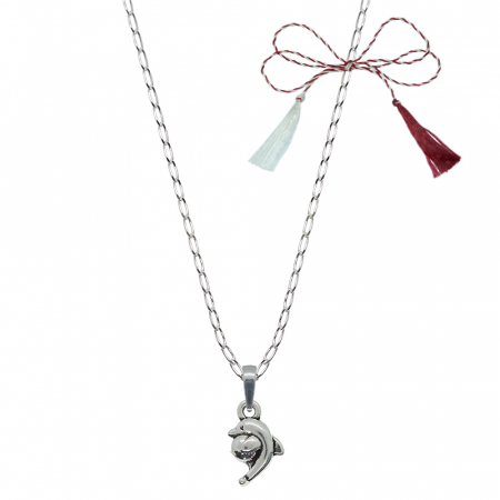Lantisoare/coliere - Martisor Lantisor argint personalizat pandantiv Delfin cu minge 9875FIG01350 Dras