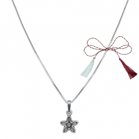Lantisoare/coliere - Martisor Lantisor argint personalizat pandantiv Floare 9882VEN300 Dras