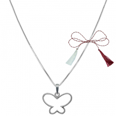 Lantisoare/coliere - Martisor Lantisor argint personalizat pandantiv Fluturas 6351VEN300 Dras