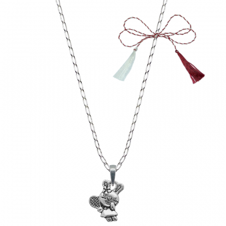Lantisoare/coliere - Martisor Lantisor argint personalizat pandantiv Iepuras paleta tenis 9562FIG01300 Dras