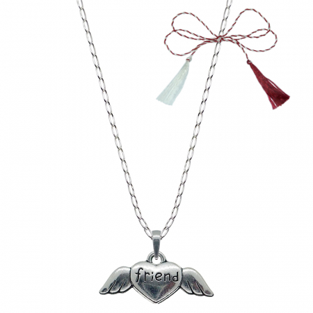 Lantisoare/coliere - Martisor Lantisor argint personalizat pandantiv Inima friend 9559FIG01490 Dras