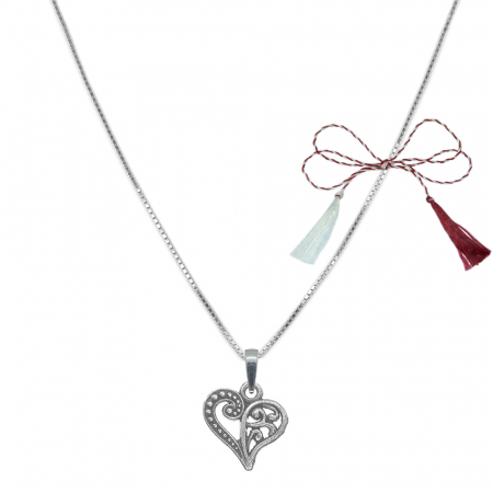 Lantisoare/coliere - Martisor Lantisor argint personalizat pandantiv Inimioara 9560VEN340 Dras