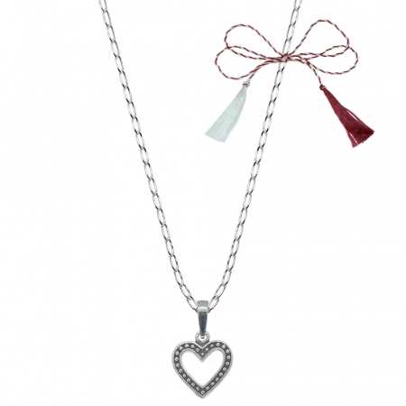 Lantisoare/coliere - Martisor Lantisor argint personalizat pandantiv Inimioara 9565FIG01300 Dras