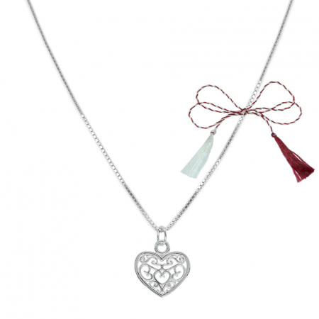 Lantisoare/coliere - Martisor Lantisor argint personalizat pandantiv Inimioara argint 9492VEN300 Dras