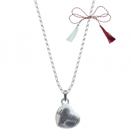 Lantisoare/coliere - Martisor Lantisor argint personalizat pandantiv Inimioara daughter 9594FIG01500 Dras