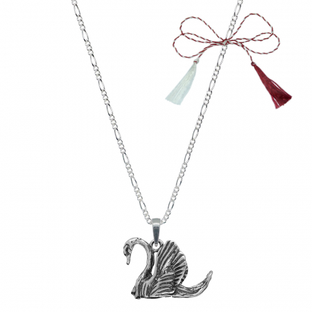 Lantisoare/coliere - Martisor Lantisor argint personalizat pandantiv Lebada 6357FIG31720 Dras