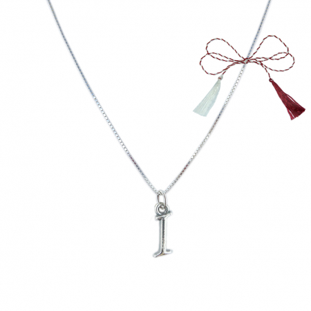 Lantisoare/coliere - Martisor Lantisor argint personalizat pandantiv Litera I argint 9221VEN260 Dras
