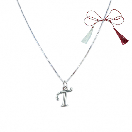 Lantisoare/coliere - Martisor Lantisor argint personalizat pandantiv Litera T argint 9230VEN260 Dras