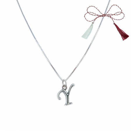 Lantisoare/coliere - Martisor Lantisor argint personalizat pandantiv Litera Y argint 9234VEN260 Dras