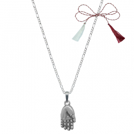 Lantisoare/coliere - Martisor Lantisor argint personalizat pandantiv Mana 8837FIG31480 Dras