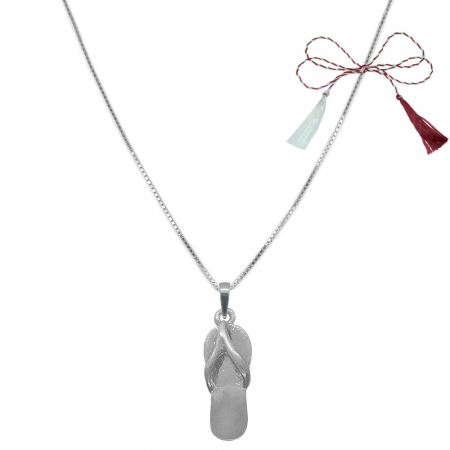 Lantisoare/coliere - Martisor Lantisor argint personalizat pandantiv Papuc 6854VEN840 Dras