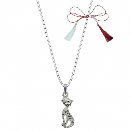 Lantisoare/coliere - Martisor Lantisor argint personalizat pandantiv Pisica 9678FIG01290 Dras