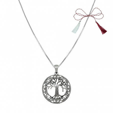 Lantisoare/coliere - Martisor Lantisor argint personalizat pandantiv Pomul vietii 10201VEN580 Dras