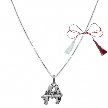 Lantisoare/coliere - Martisor Lantisor argint personalizat pandantiv Porumbei 9856VEN410 Dras