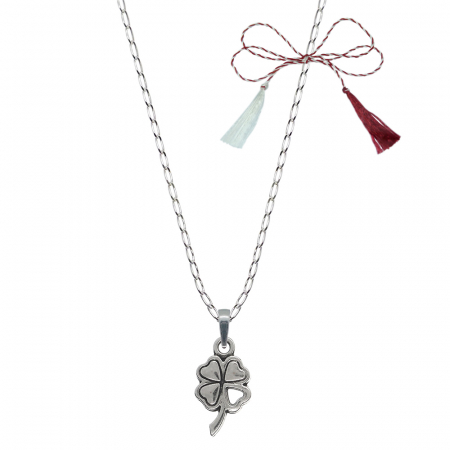 Lantisoare/coliere - Martisor Lantisor argint personalizat pandantiv Trifoi 9729FIG01370 Dras