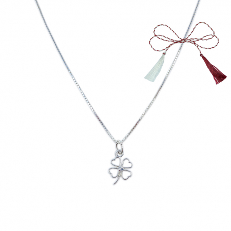 Lantisoare/coliere - Martisor Lantisor argint personalizat pandantiv Trifoi argint 6434VEN260 Dras