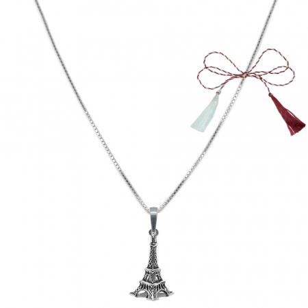 Lantisoare/coliere - Martisor Lantisor argint personalizat pandantiv Turnul Eiffel 9593VEN370 Dras
