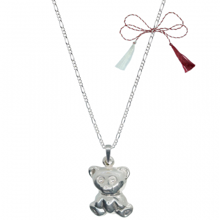 Lantisoare/coliere - Martisor Lantisor argint personalizat pandantiv Ursulet 6231FIG31650 Dras