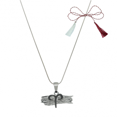 Lantisoare/coliere - Martisor Lantisor argint personalizat pandantiv zodie Berbec zodiac grecesc argint 4132SCH640 Dras