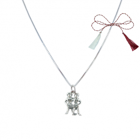 Lantisoare/coliere - Martisor Lantisor argint personalizat pandantiv zodie Gemeni zodiac european argint 9242VEN255 Dras