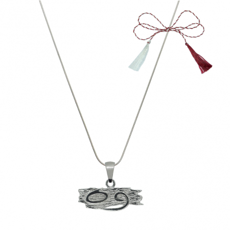 Lantisoare/coliere - Martisor Lantisor argint personalizat pandantiv zodie Rac zodiac grecesc argint 4132SCH640 Dras