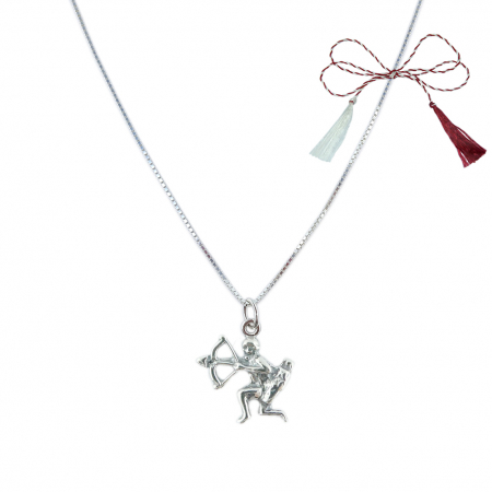 Lantisoare/coliere - Martisor Lantisor argint personalizat pandantiv zodie Sagetator zodiac european argint 9238VEN255 Dras