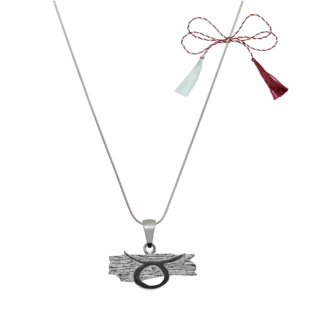 Lantisoare/coliere - Martisor Lantisor argint personalizat pandantiv zodie Taur zodiac grecesc argint 4132SCH640 Dras