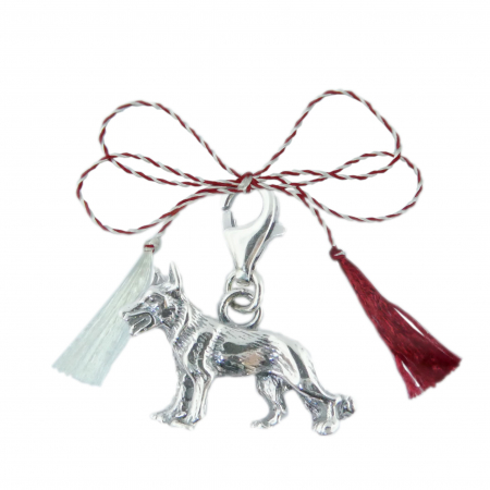Pandantive - Martisor Pandantiv argint carabina Caine Ciobanesc German 6026250 Dras