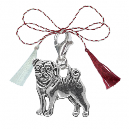 Pandantive - Martisor Pandantiv argint carabina Caine Mops 9290300 Dras