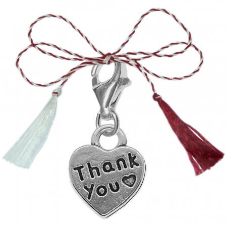 Pandantive - Martisor Pandantiv argint carabina Inimioara thank you 9574200 Dras
