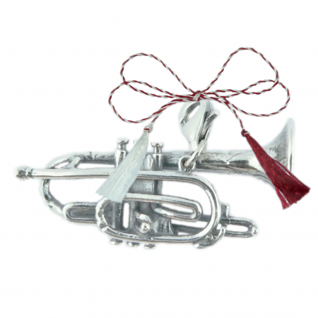 Toate produsele - Martisor Pandantiv argint carabina Instrument muzical Trompeta 6117525 Dras
