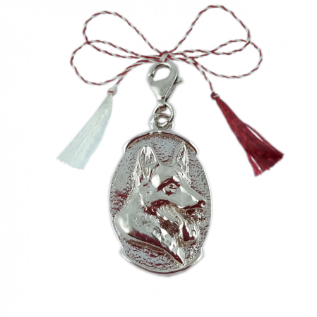 Toate produsele - Martisor Pandantiv argint carabina medalion Caine Ciobanesc German 6204380 Dras