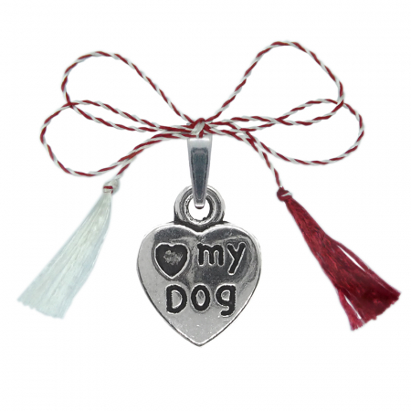 Pandantive - Martisor Pandantiv argint Inima Love my dog 9287205 Dras