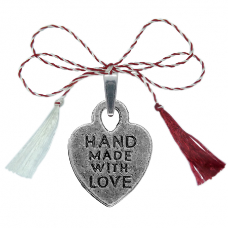 Pandantive - Martisor Pandantiv argint Inimioara hand made with love 9570145 Dras
