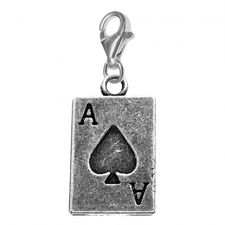 Pandantive din argint cu diverse motive - Pandantiv argint carabina Carte joc As 9580380 Dras