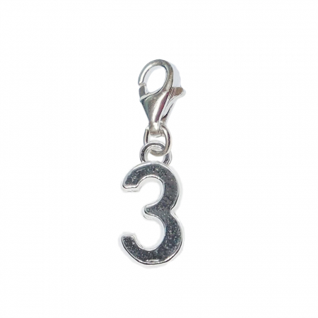 Cu cifre decupate - Pandantiv argint carabina Cifra 3 9523185 Dras