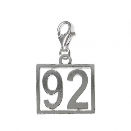 Pandantive din argint cu cifre: - Pandantiv argint carabina Cifra 92 numar norocos cifre aniversare 10249_2320 Dras