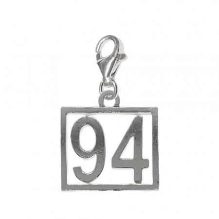 Pandantive din argint cu cifre: - Pandantiv argint carabina Cifra 94 numar norocos cifre aniversare 10249_4320 Dras