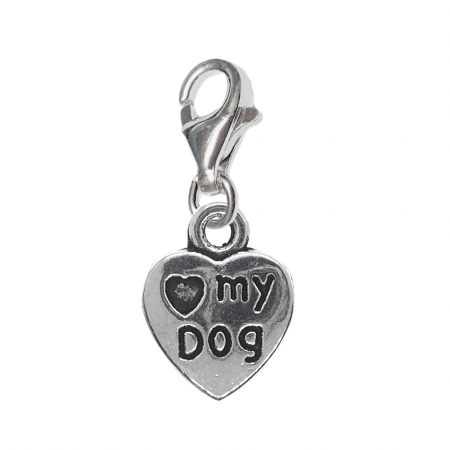 Cu caini - Pandantiv argint carabina Inima Love my dog 9287250 Dras