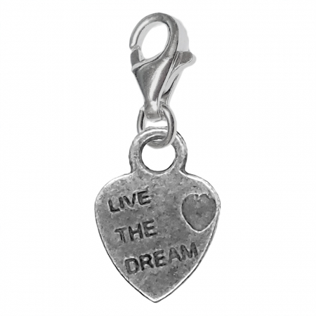 Cu inimioare - Pandantiv argint carabina Inimioara live the dream 9563160 Dras