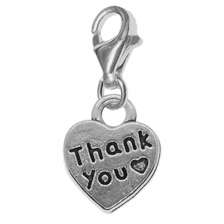 Cu inimioare - Pandantiv argint carabina Inimioara thank you 9574200 Dras