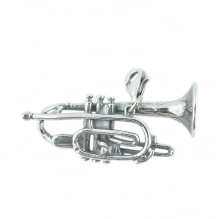 Cu instrumente - Pandantiv argint carabina Instrument muzical Trompeta 6117525 Dras