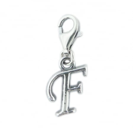 Cu litere decupate - Pandantiv argint carabina Litera F 9218110 Dras