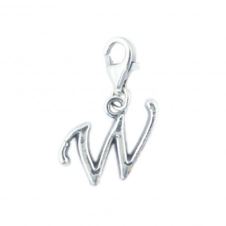 Cu litere decupate - Pandantiv argint carabina Litera W 9232155 Dras