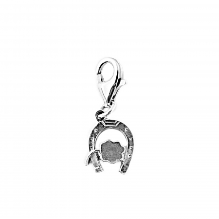 Cu potcoave - Pandantiv argint carabina Potcoava TRIFOI 4535100 Dras