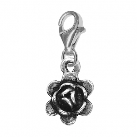 Cu flori - Pandantiv argint carabina Trandafir 1010226 Dras