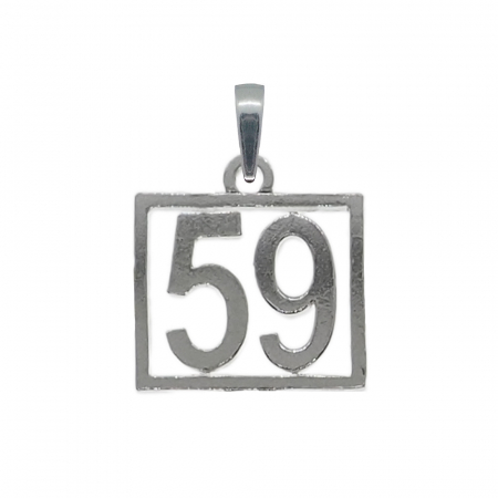 Pandantive din argint cu cifre: - Pandantiv argint Cifra 59 numar norocos cifre aniversare 10255_9275 Dras