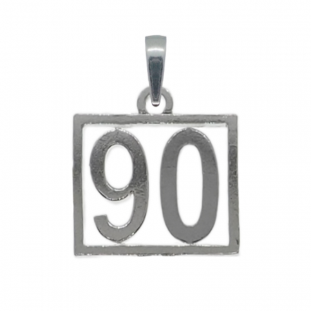 Pandantive din argint cu cifre: - Pandantiv argint Cifra 90 numar norocos cifre aniversare 10249_0275 Dras