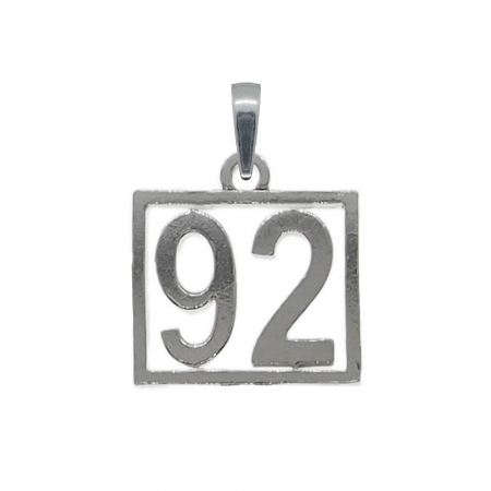 Pandantive din argint cu cifre: - Pandantiv argint Cifra 92 numar norocos cifre aniversare 10249_2275 Dras