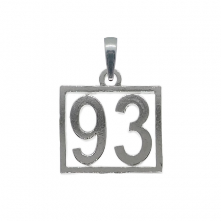 Pandantive din argint cu cifre: - Pandantiv argint Cifra 93 numar norocos cifre aniversare 10249_3275 Dras